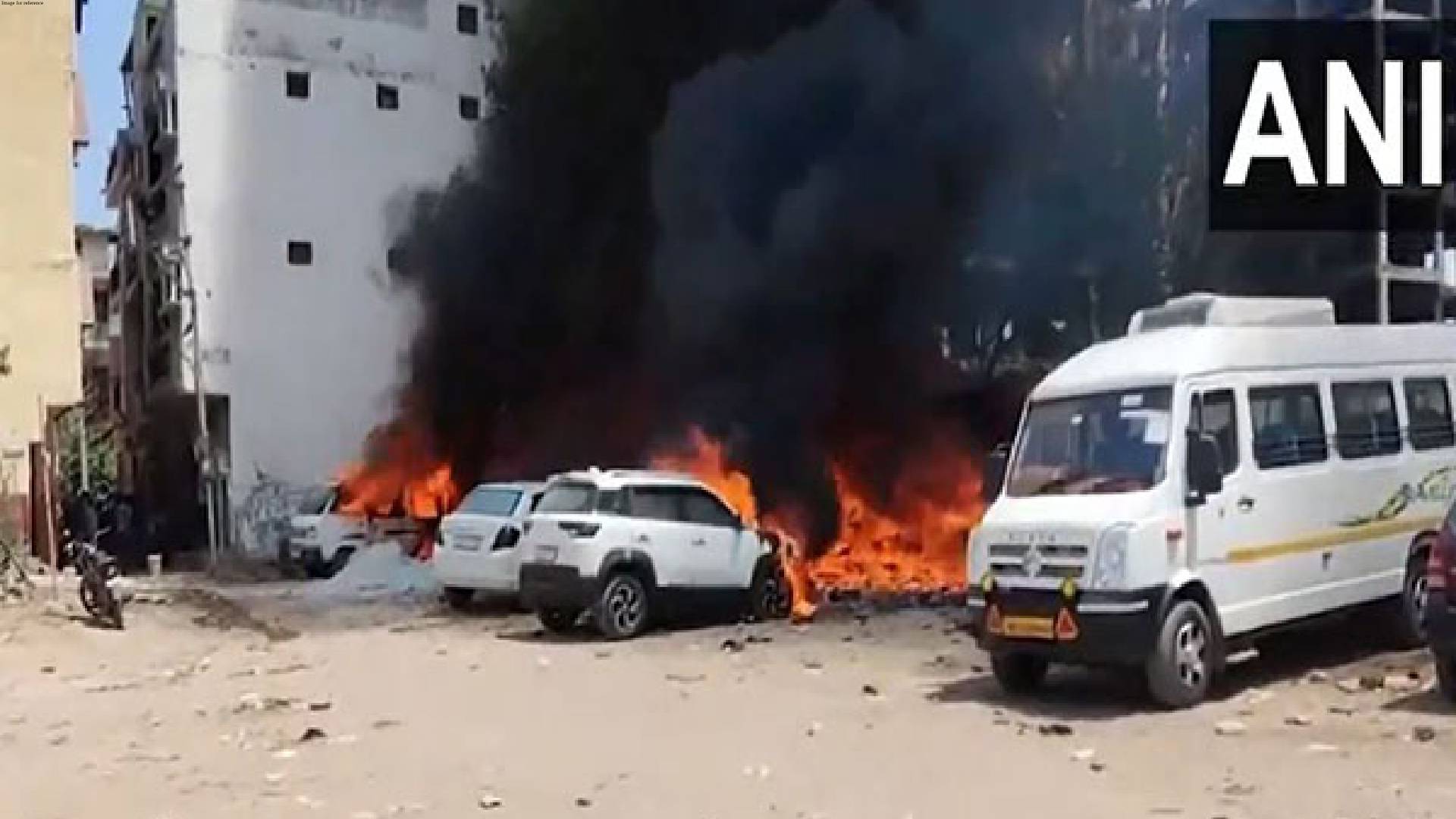 Haryana: Fire breaks out in four parked vehicles in Gurugram